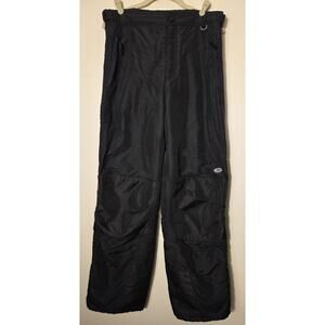 Slalom Men's Snow Ski Pants Black Waterproof Adjustable Waist Size M 32-34x30